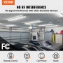 VEVOR 10 Pack LED Shop Light, 4 FT, 40W Linkable Shop Light Fixture, 6500 LM Ceiling Lights 59 in Power Cords with ON/OFF Switch 48 in Connector Cables, for Garage Warehouse Home Workkshop and Office