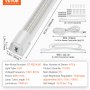 VEVOR 10 Pack LED Shop Light, 8 FT, 80W Linkable Shop Light Fixture, 10000 LM Ceiling Lights 59 in Power Cords with ON/OFF Switch 48 in Connector Cables, for Garage Warehouse Home Workkshop and Office