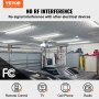 VEVOR Paquete de 10 luces LED para tienda, 8 pies, 80 W, lámpara de techo conectable, luces de techo de 10000 LM, cables de alimentación de 59 pulgadas con interruptor de encendido/apagado, cables conectores de 48 pulgadas, para garaje, almacén, hogar, taller y oficina