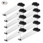 VEVOR 10 Pack LED Shop Light, 4 FT, 40W Linkable Shop Light Fixture, 4500 LM Surface & Hanging Mount Ceiling Lights 59 in Power Cords with ON/OFF Switch, for Garage Warehouse Home Workshop and Office