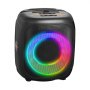 Máquina de karaoke VEVOR para adultos, altavoz Bluetooth portátil de 15 W y 4 pulgadas con 2 micrófonos inalámbricos, luz LED, función TWS, asa, compatible con tarjeta Micro TF, USB, AUX, para karaoke en casa y fiestas.