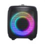 Máquina de karaoke VEVOR para adultos, altavoz Bluetooth portátil de 15 W y 4 pulgadas con 2 micrófonos inalámbricos, luz LED, función TWS, asa, compatible con tarjeta Micro TF, USB, AUX, para karaoke en casa y fiestas.