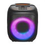 Máquina de karaoke VEVOR para adultos, altavoz Bluetooth portátil de 15 W y 4 pulgadas con 2 micrófonos inalámbricos, luz LED, función TWS, asa, compatible con tarjeta Micro TF, USB, AUX, para karaoke en casa y fiestas.