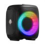 Máquina de karaoke VEVOR para adultos, altavoz Bluetooth portátil de 15 W y 4 pulgadas con 2 micrófonos inalámbricos, luz LED, función TWS, asa, compatible con tarjeta Micro TF, USB, AUX, para karaoke en casa y fiestas.