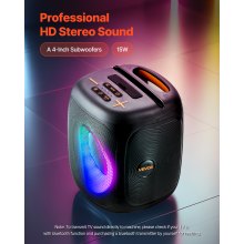 Karaoke Machine for Adults 4 in Portable Bluetooth Speaker 2 Wireless Microphone
