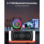 Karaoke zariadenie VEVOR pre dospelých, 30W, 6,5-palcový prenosný Bluetooth reproduktor s 2 bezdrôtovými mikrofónmi, LED svetlo, funkcia TWS, rukoväť, podpora Micro TF karty, USB, AUX, pre domáce karaoke párty spev