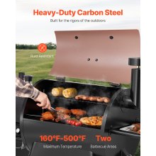 Wood Pellet Grill Smoker Outdoor Electric BBQ Grills 575 Sq.in Cook Area