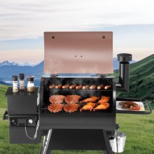 Wood Pellet Grill Smoker Outdoor Electric BBQ Grills 575 Sq.in Cook Area