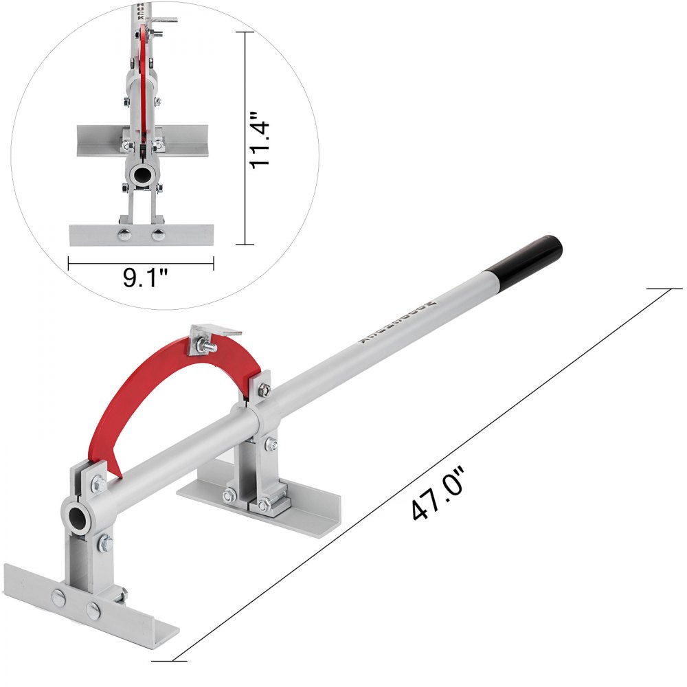 VEVOR 47" Timberjack with 2 Jacks Handle Cant Hook Aluminum Log Jack Log Lifter Alloy for Felling and Logging