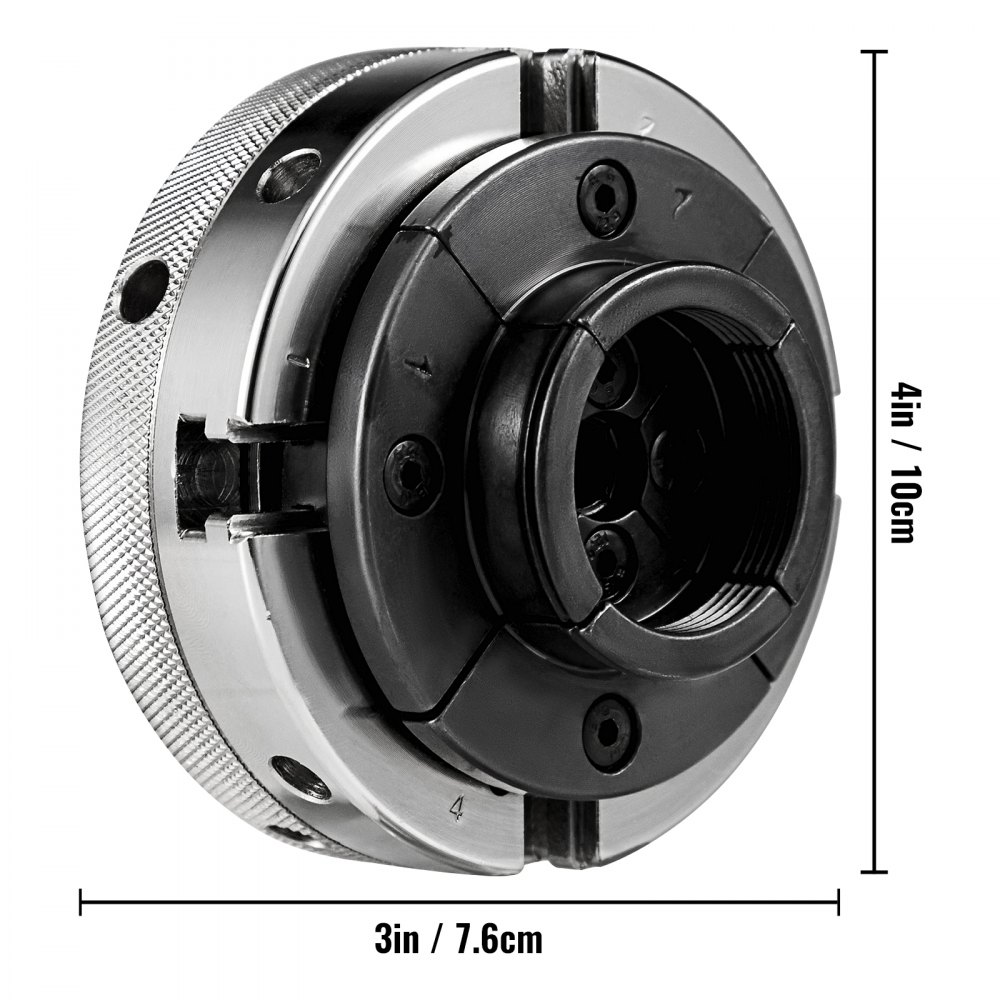 VEVOR Lathe Chuck, 4inch "C" Series Chuck Self-centering Independent 4 Jaws Mini Woodworking Lathe Chuck Wood Lathe Bowl Chuck