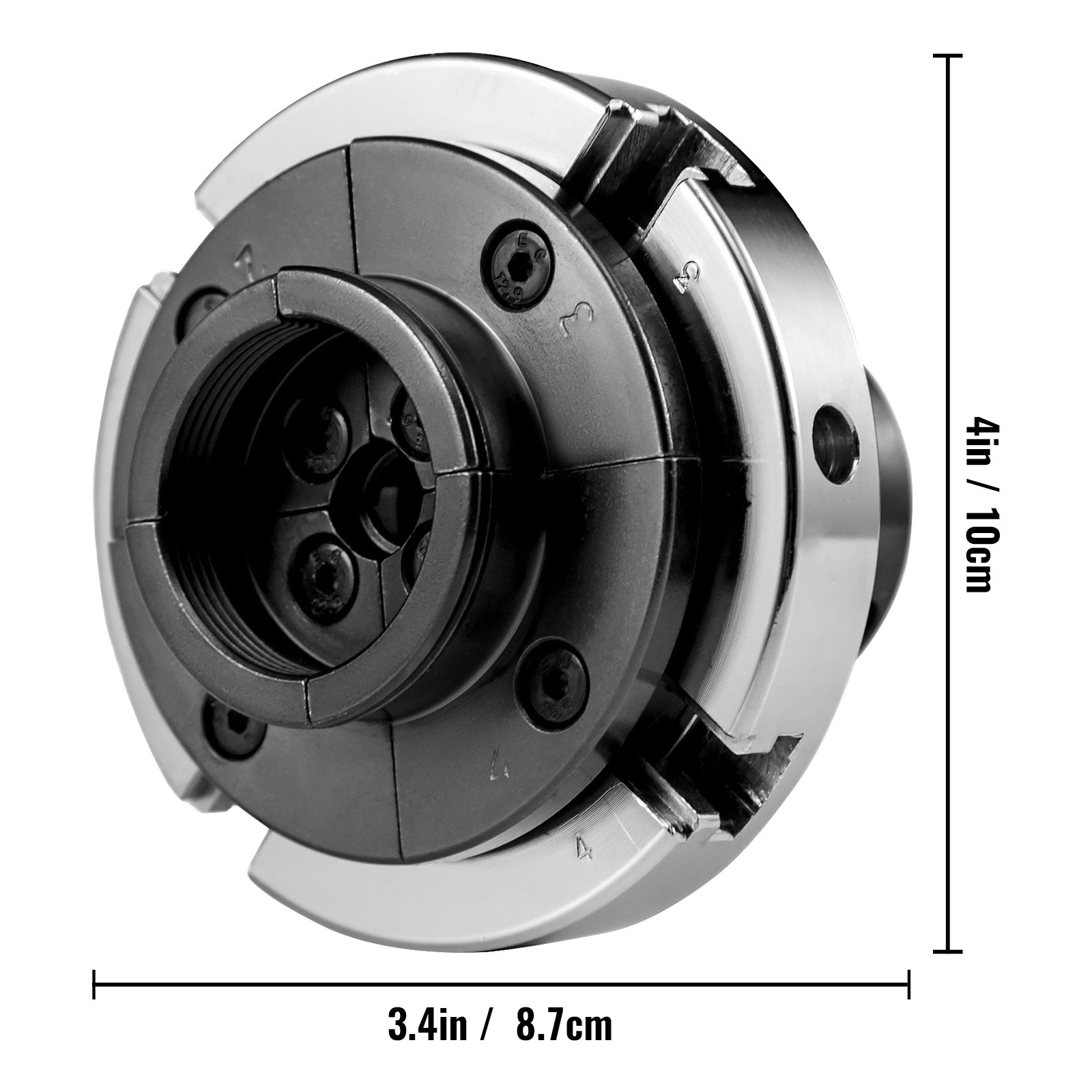VEVOR Lathe Chuck, 4inch Nova Chuck Self-centering Independent 4 Jaws Mini Wood Bowl Chuck Steel Accessories for Woodworking