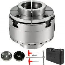 VEVOR Lathe Chuck 4-inch Woodturning Chuck 4 Jaws 1inch x 8TPI Thread Lathe Chucks Set Nova Lathe Chuck Wood Lathe Bowl Chuck with Set of Quality Accessories and A Case for Woodworking