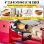 VEVOR Lathe Chuck 4-inch Wood turning Chuck 4 Jaws 1inch x 8TPI Thread Lathe Chucks Set Self-centering Chuck Wood Lathe Bowl Chuck with Set of Quality Accessories New Case for Woodworking