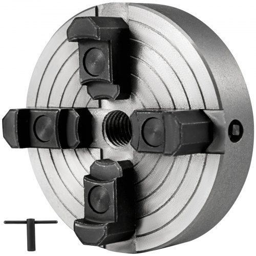 VEVOR Wood Chuck 6-Inch Lathe Chuck 4 Jaws Mini Lathe Chuck Wood Lathe Bowl Chuck with Set of Accessories in Quality Cast Iron for Woodworking Chuck