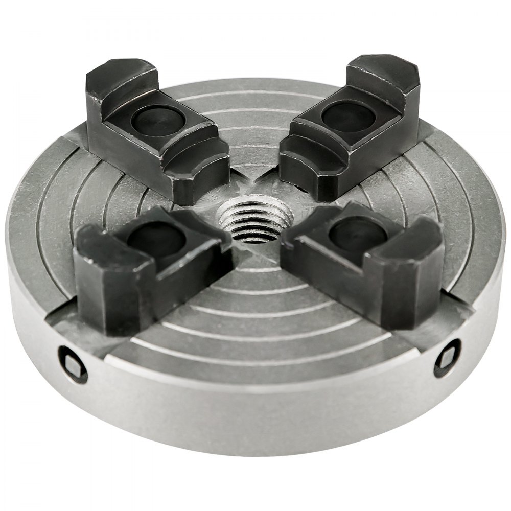 VEVOR Wood Chuck 6-Inch Lathe Chuck 4 Jaws Mini Lathe Chuck Wood Lathe Bowl Chuck with Set of Accessories in Quality Cast Iron for Woodworking Chuck