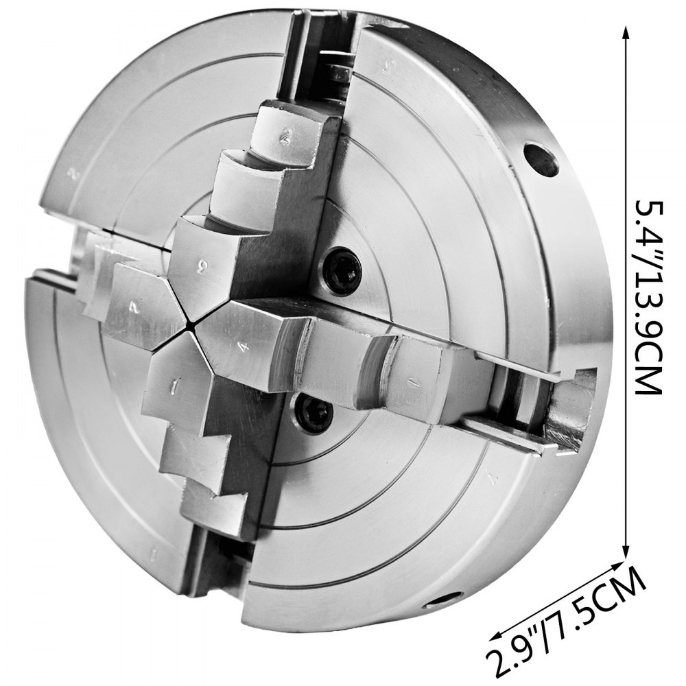 Portabrocas de torno de 6 ", autocentrante, 150mm, 4 mordazas para fresadora CNC
