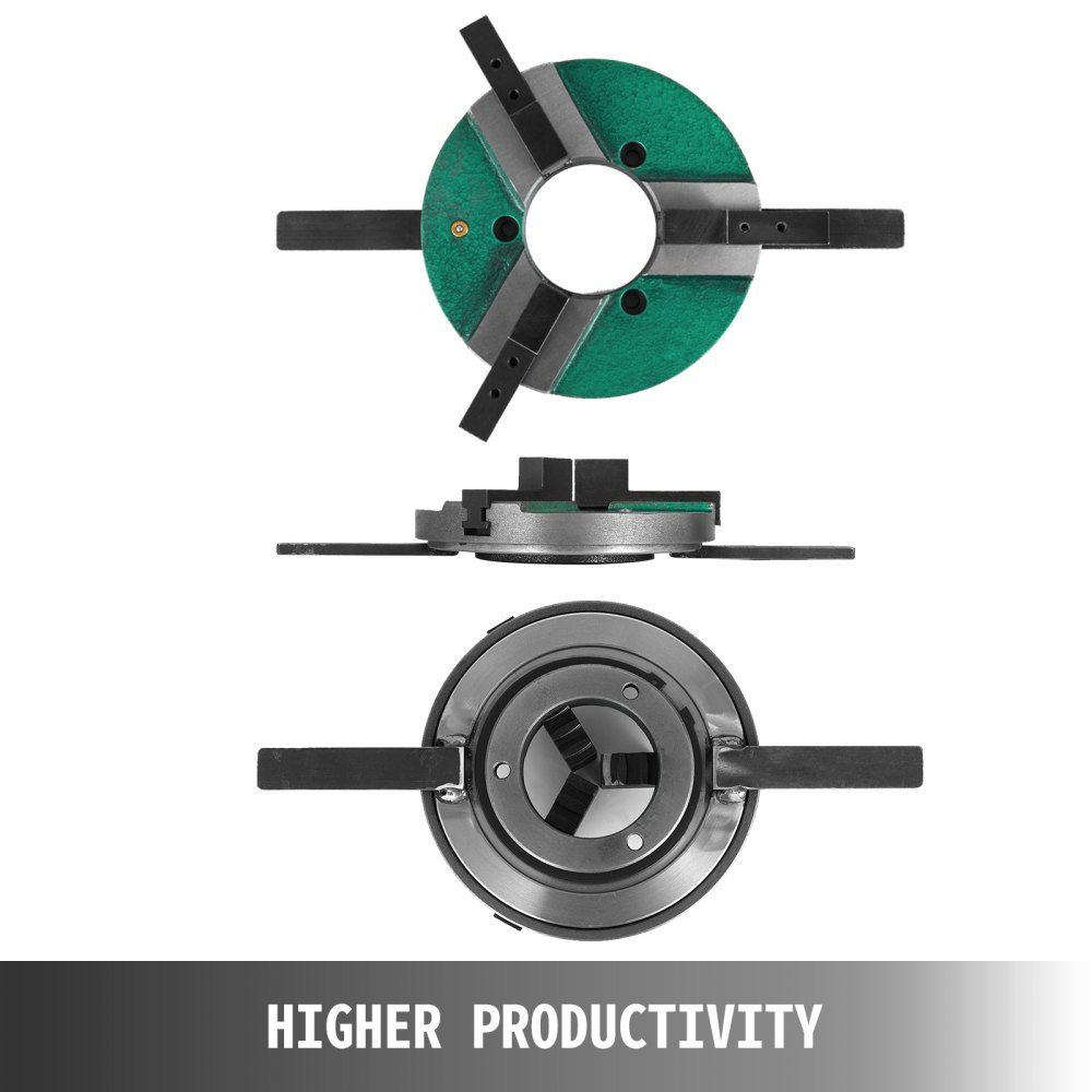 8" 3 Jaw Welding Table Chucks Semi-steel WP-200 200mm Reversible Self-centering