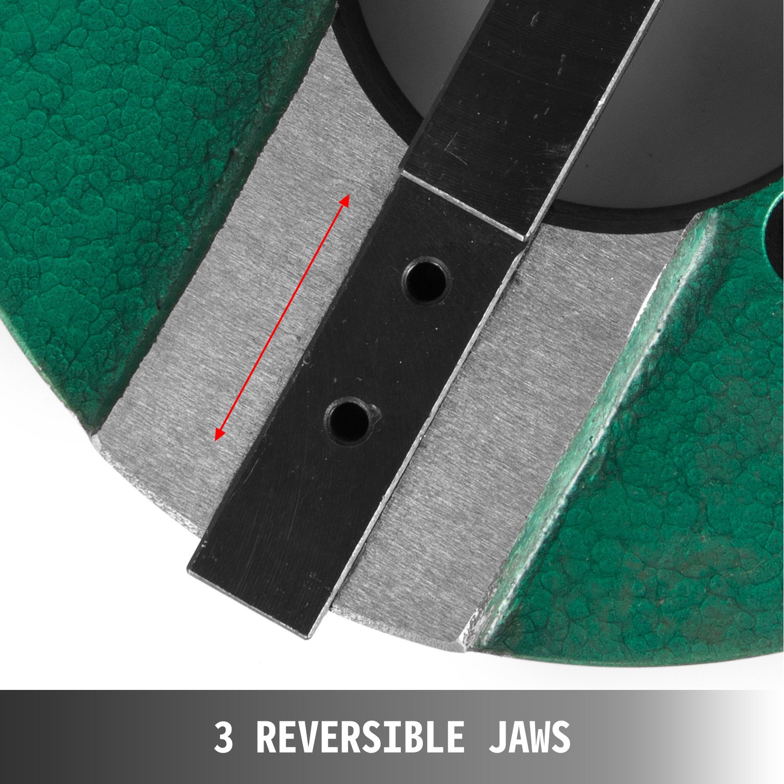 8" 3 Jaw Welding Table Chucks Semi-steel WP-200 200mm Reversible Self-centering