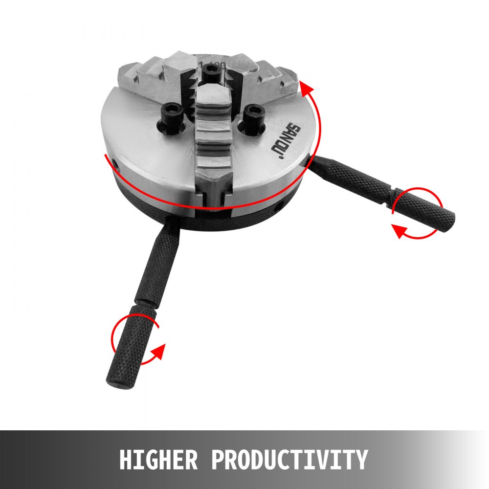 K01-80b 80mm 3" 3 Jaw Lathe Chuck Reversable Milling Accuracy Repeatability