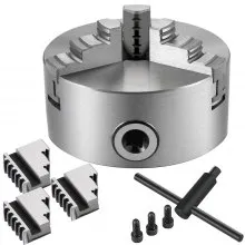 VEVOR K11-100 Lathe Chuck 4" ,Metal Lathe Chuck  Self-centering 3 Jaw ,Lathe Chuck With Two Sets Of Jaws, for Grinding Machines Milling Machines