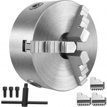 VEVOR K11-125 Lathe Chuck 5\", Metal Lathe Chuck Self-centering 3 Jaw, Lathe Chuck With Two Sets Of Jaws, for Grinding Machines Milling Machines
