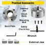 Vevor Metal Lathe Chuck 3jawself-centering Chuck6" 2-1/4-8 Semi-finished