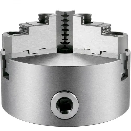 INTBUYING 6" 3-Jaw Self-Centering Lathe Chuck – K11-160A Cast Iron, Plain Back