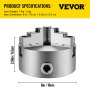 VEVOR Lathe Chuck K11-160A 3 Jaw Self Centering Metal Hardened CNC Reversible