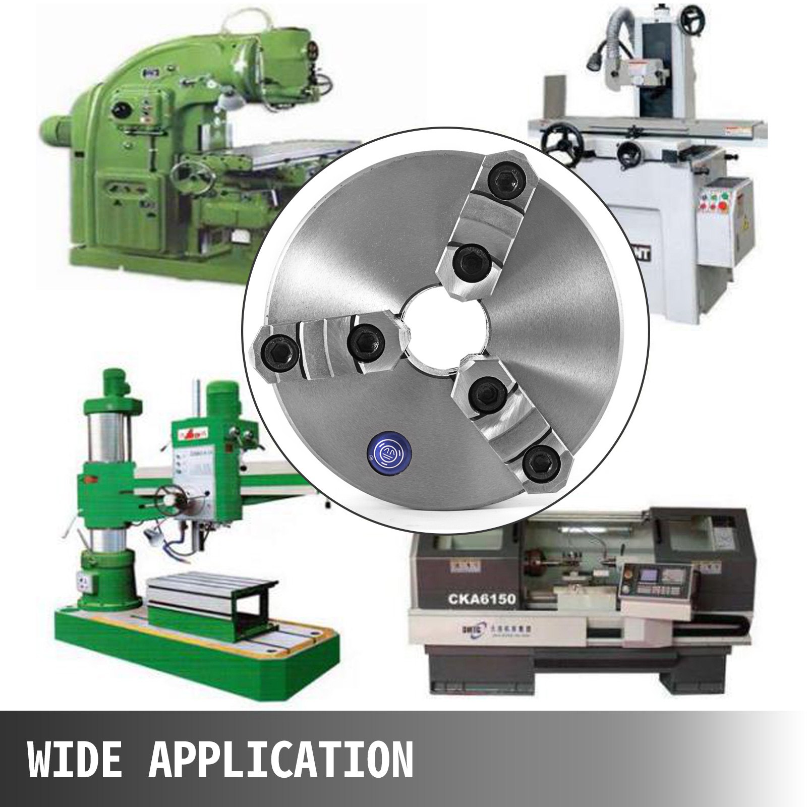 K11-160 Lathe Chuck 160mm 3 Jaw Self Centering Hardened Independent Tool New