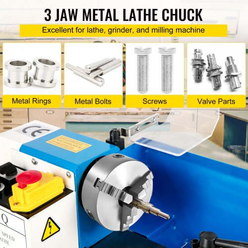 VEVOR K11-160 6 Inch 3 Jaw Lathe Chuck Self Centering Harden Steel Semi-steel Internal Jaw 160mm Milling Machine Cast Iron