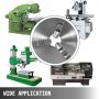 VEVOR K11-250 Lathe Chuck 10" Metal Lathe Chuck Self-centering 3 Jaw Lathe Chuck With 2 Sets Of Jaws for Grinding Milling Machines