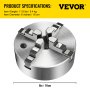 VEVOR K12-160 Lathe Chuck 6.3",Metal Lathe Chuck Self-Centering 4 Jaw,Lathe Chuck with Two Sets of Jaws, for Grinding Machines Milling Machines