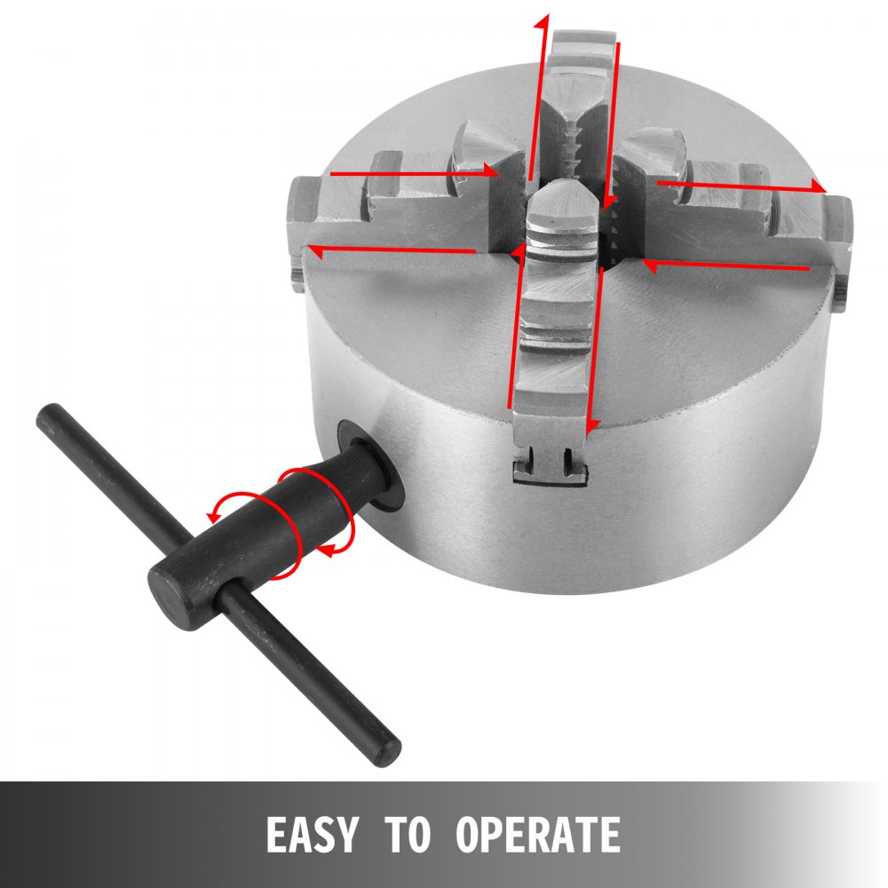 K12-80 3" 4 Jaw Lathe Chuck Reversible Jaw Internal Jaw Lathe Chuck CNC GOOD