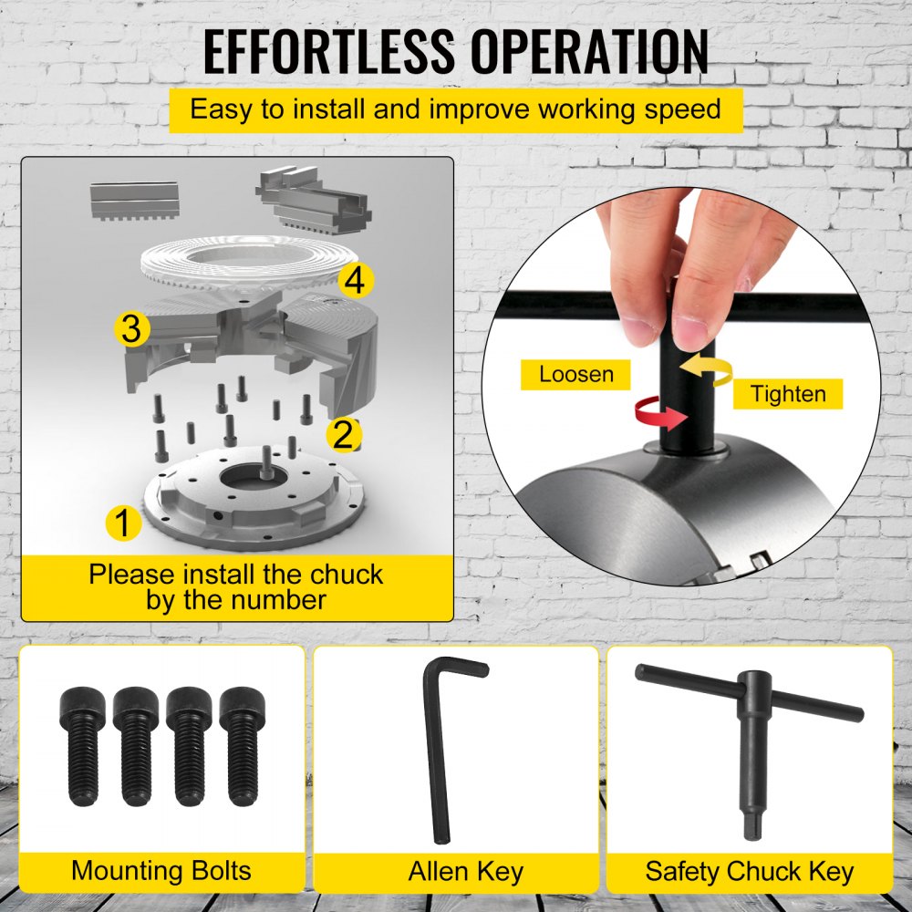 K72-100 4" 4 Jaw Lathe Chuck Independent Jaw Wood Turning Design CNC 4 Inch