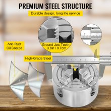 VEVOR K72-100 Lathe Chuck 4 Inch 4-Jaw,Lathe Chuck Independent Reversible Jaw,Metal Lathe Chuck Turning Machine Accessories,for Lathes Machine