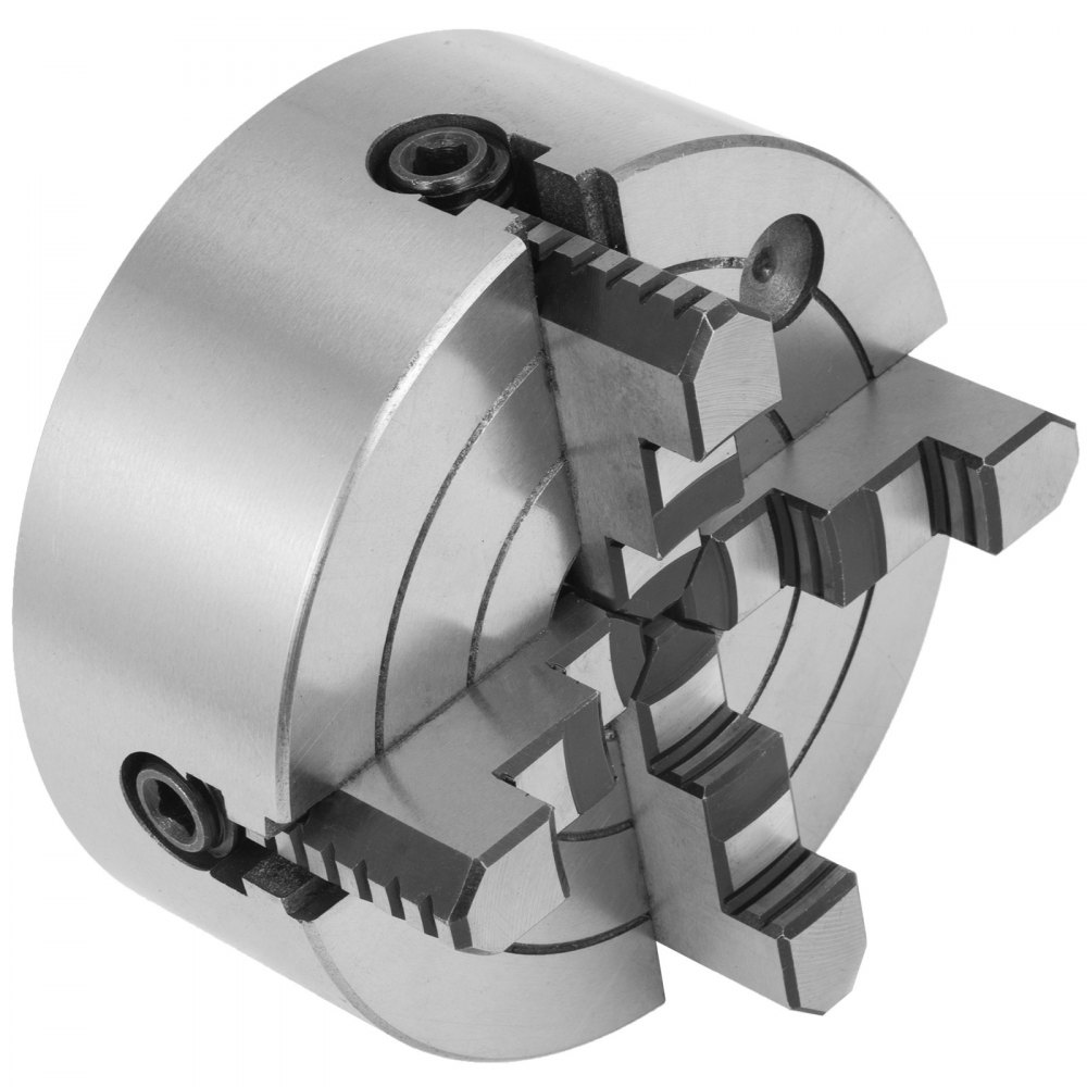 Torno Chuck K72-160 6" 4 Mordaza 160mm Diseño Independiente Precisamente Hierro Fundido