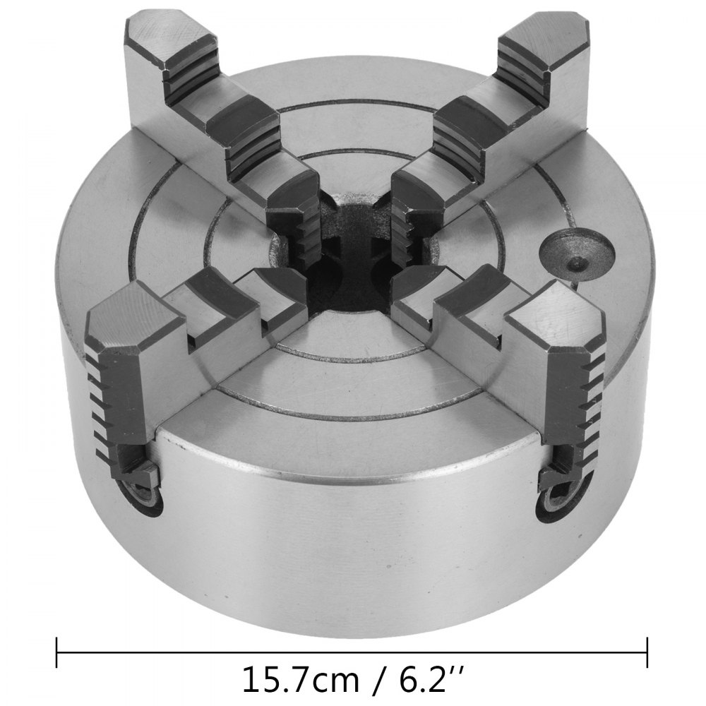 Torno Chuck K72-160 6" 4 Mordaza 160mm Diseño Independiente Precisamente Hierro Fundido