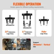 VEVOR 14 Piece Bearing Puller Set, 5 Ton Bearing Separator, Pinion Wheel Bearing Removal Kit with 2" and 3" Jaws, Wheel Hub Axle Puller Set, Heavy Duty Bearing Splitter Tool Kit with Case