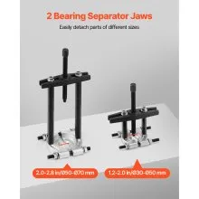 14 PCS Bearing Puller Set Bearing Separator Splitter Tool with Case 5 Ton