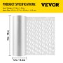 VEVOR Air Cushion Film, 300 m Length Air Pillow Bubble Bags Film, 400 mm Width Film, Roll Bubble Bags Film for Wrap Machine
