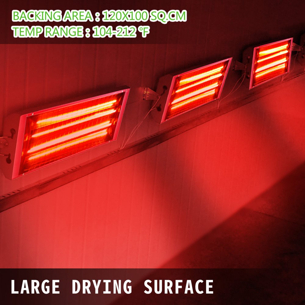 Lámpara de curado de pintura infrarroja Lámpara para hornear Lámpara de calefacción automática 2kw 10set Cabina de pulverización