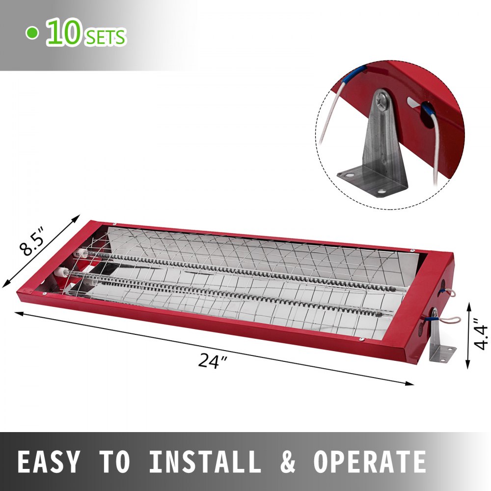 Lámpara de curado de pintura infrarroja Lámpara para hornear Lámpara de calefacción automática 2kw 10set Cabina de pulverización