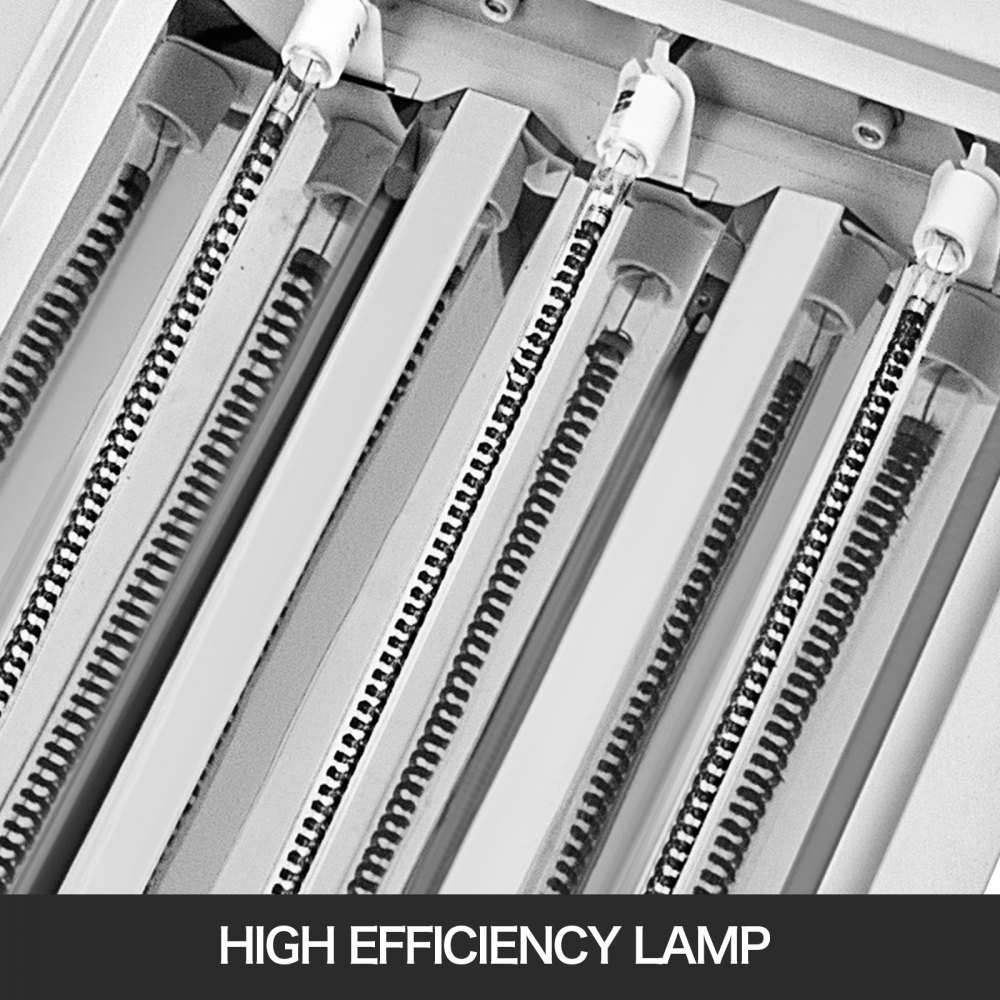 VEVOR Infrared Curing Lamp Infrared Paint Curing Light 10Set 3KW Halogen Spray Baking Booth Infratech Heaters 220V Auto Body Heat Lamp Infrared Paint Curing Lamp For Curing lamp Automotive Use