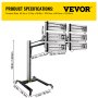 VEVOR 6000W Paint Curing Lamp, Infrared Curing Lamp, 110V Paint Baking Lamp, 60Hz Infrared Curing Light, Auto Body Heat Lamp with LED Display, Paint Curing Dryer Automatic Measurement for Baking Booth