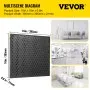 VEVOR HEPA Replacement Filter, 4pcs Active Carbon Air Filter, 16''x16'' Filter, High-Efficient Air Filter Replacement Set with Metal Mesh Cover