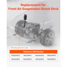 Front Air Suspension Struts Shock Absorbers Compatible With Mercedes Benz W164