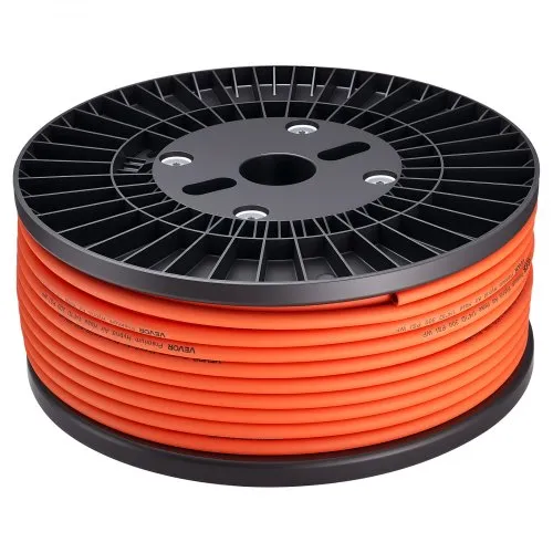 VEVOR Air Hose, 1/4" x 250ft Hybrid Air Hose, Lightweight, Kink Resistant, Pneumatic Hoses with Three-Layer Hybrid Material for Auto, Home & Building, 300 PSI, All-Weather Flexibility, Orange