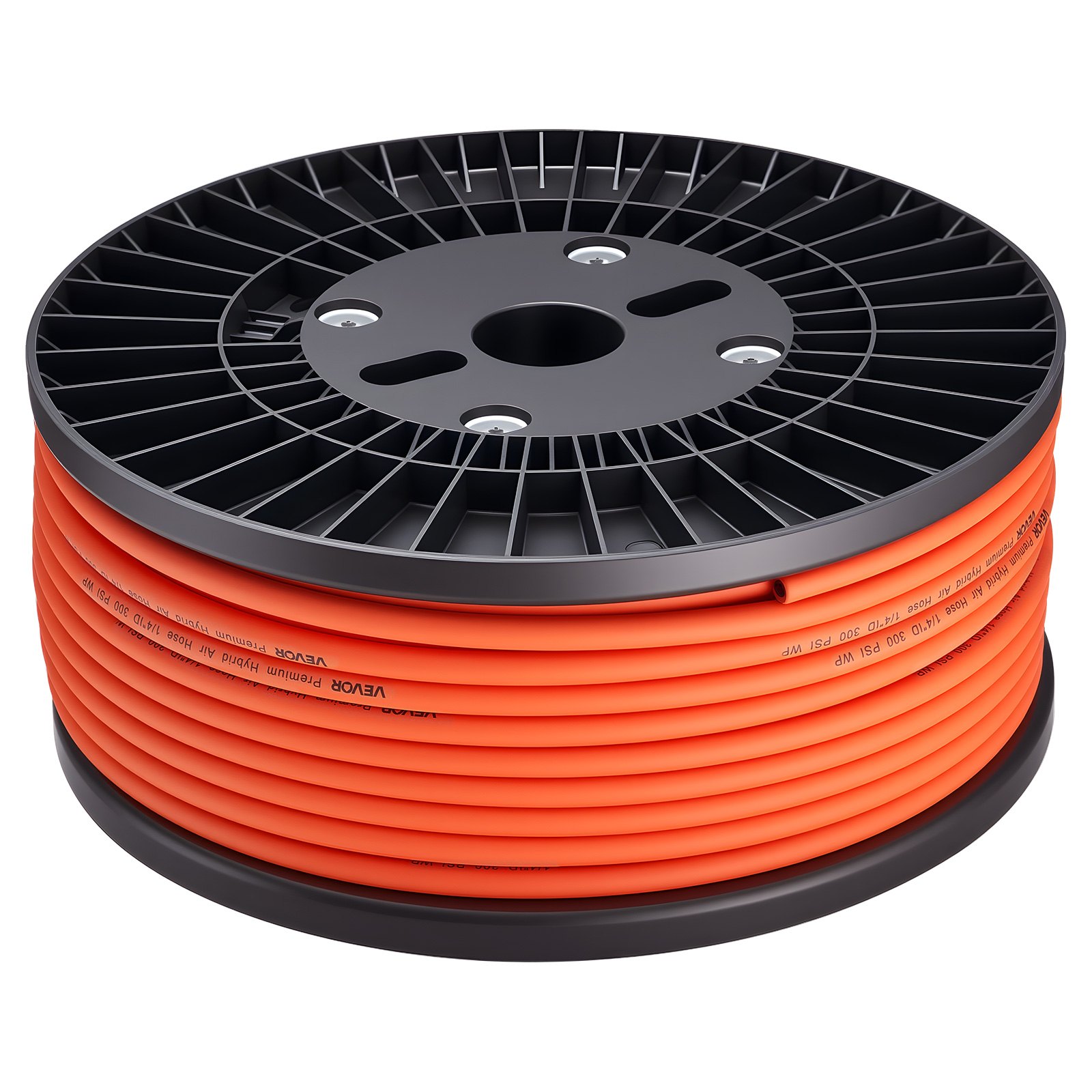 VEVOR Air Hose, 6.35 mm x 76.2 m Hybrid Air Compressor Hose, 300 PSI Kink-Resistant Pneumatic Hoses with Three-Layer Construction for Auto & Home DIY Projetcs, All-Weather Flexibility (No Fittings)