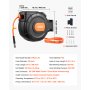 VEVOR Retractable Air Hose Reel, 30m x 9.5mm PVC Air Hose Max 300PSI, Enclosed Air-Compressor Hoses Reel Auto Rewind with 2m Lead in, 180° Swivel Wall Mount for Garages Workshops