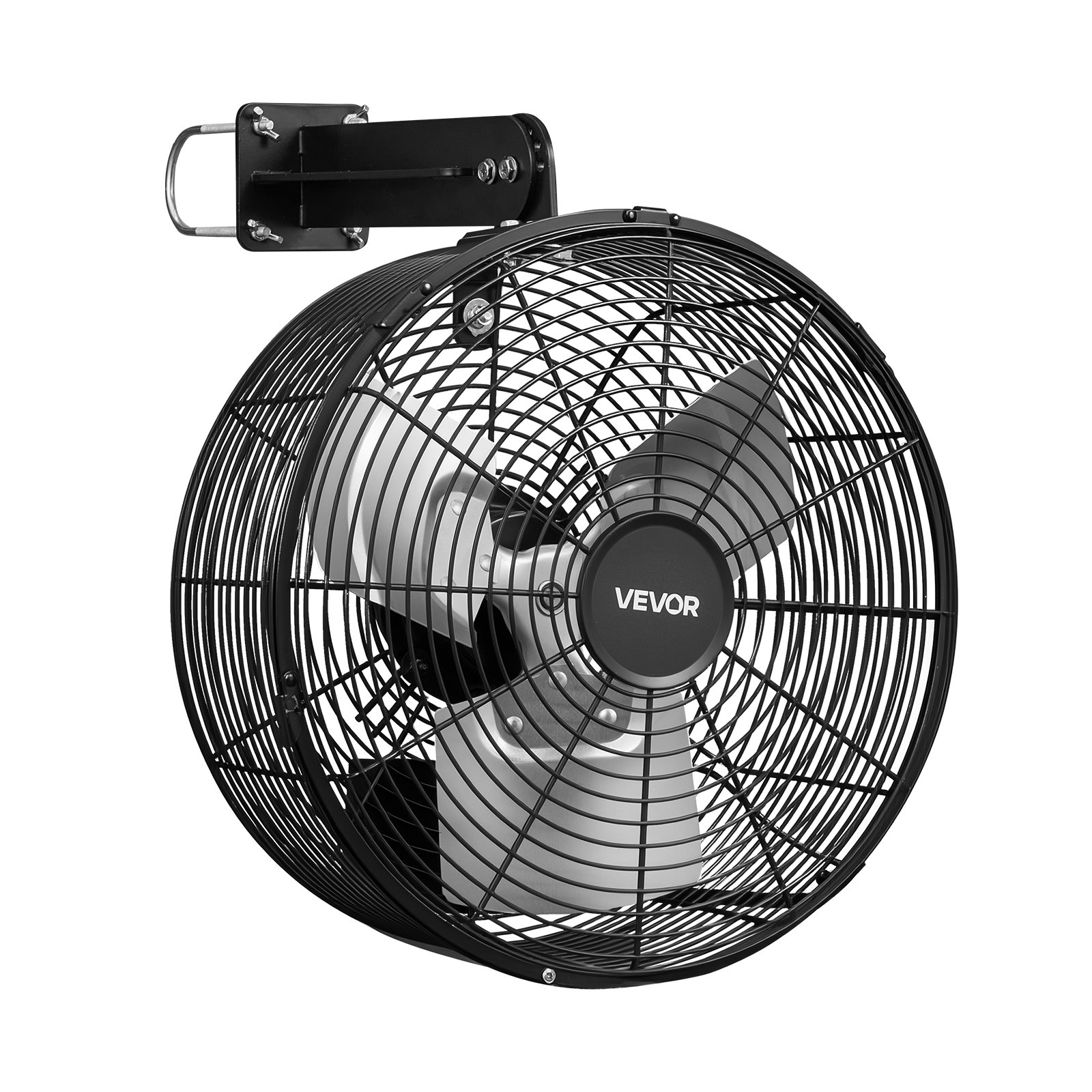 VEVOR Greenhouse Air Circulation Fan, 1800 CFM Powerful Air Circulator Electric Fan, 10 Speeds, 3 Switchable Modes, LCD Control, Ceiling Wall Mount, Fast Ventilation for Greenhouse, Patio, Garage